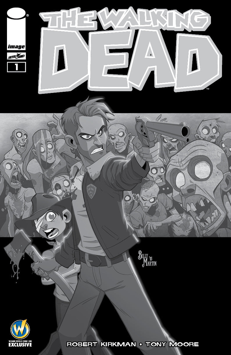 Walking Dead #1 Variant cover Wizard World Exclusive (Black & White)