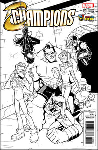 B/W Marvel Champions #1 Variant cover (signed)